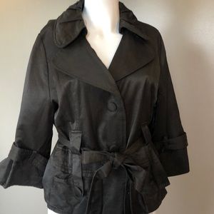 Luii hunter green satiny feel jacket blazer